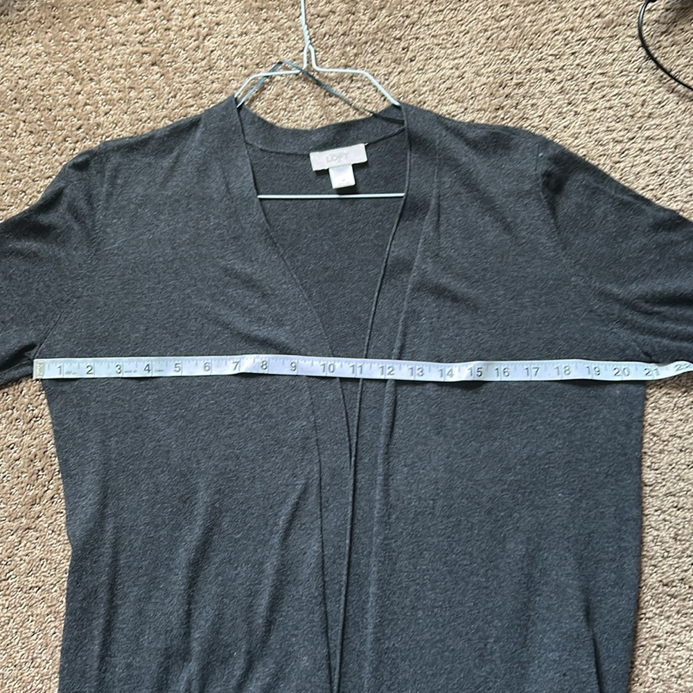 Loft Summer Light Weight Gray Cardigan - Picture 4 of 6